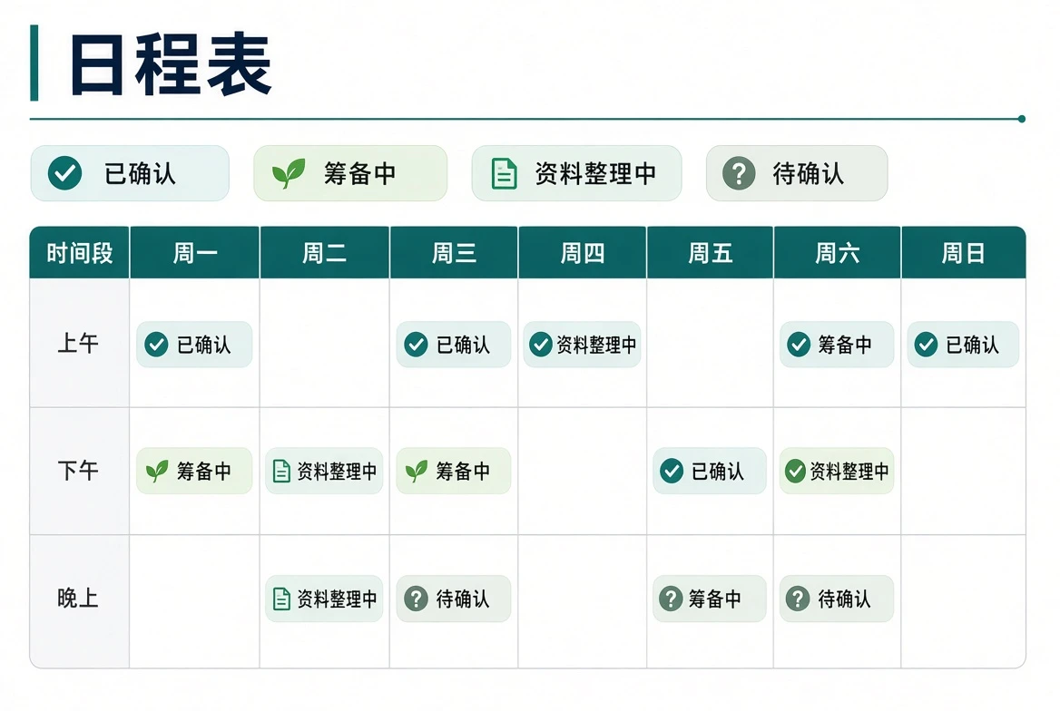 日程表栏目配图